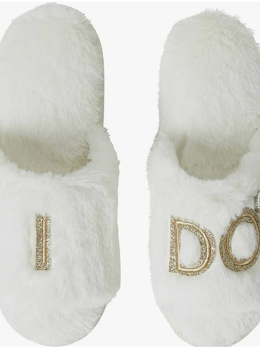 dearfoams Alabaster Fuzzy Slide Slippers